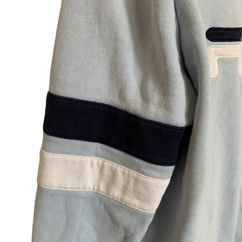 Fila | Women's Natalie Pullover Crewneck Sweatshirt big logo vintage feel stripe - Picture 4 of 14